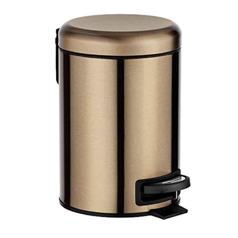 Buy Wenko 3l Stainless Steel Copper Trash Can With Lid Online At Best