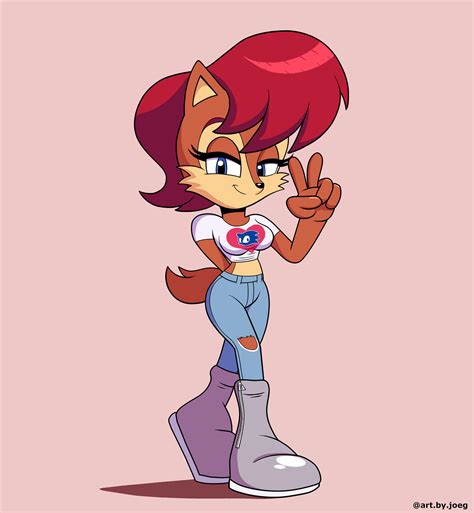 Sally Wearing Jeans And A Sonic T Shirt Sally Acorn Princess Sally