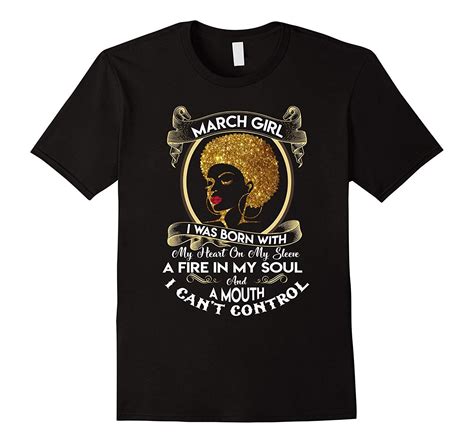 March Birthday T Shirt Black Tovacu Zilem