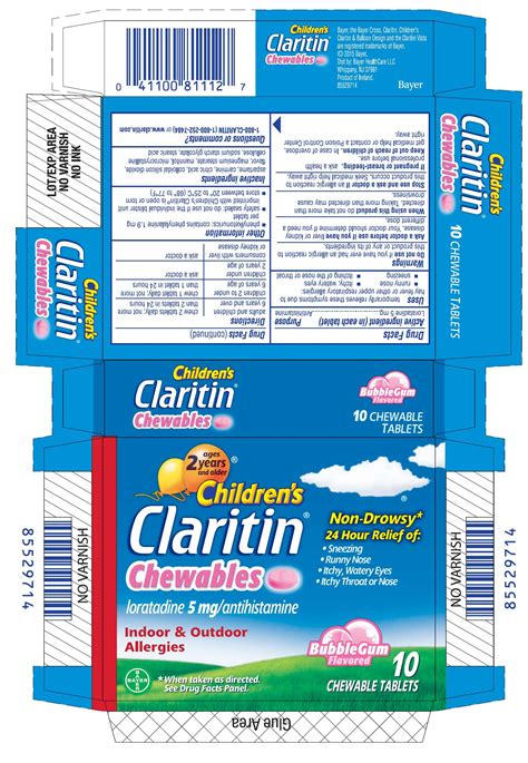 Claritin Children S Dosage Chart Kids Matttroy