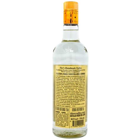 vodka tito s handmade 750 ml almacen do