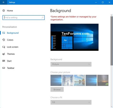 Allow Or Prevent Changing Desktop Background In Windows 10 Tutorials