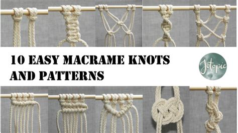 The way that the api is designed encourages you (but doesn't force you) to follow these patterns, and half the time you follow them without knowing. 10 Easy MACRAME KNOTS and PATTERNS | Tutorial - YouTube