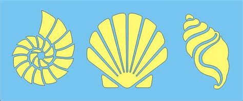Sea Shell Set Of 3 STENCILS 4 SIZES Available By SuperiorStencils Beach