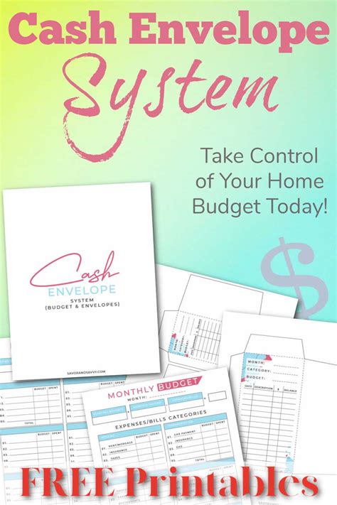 Free Four Page Cash Envelope Budget System Printables To Help Guide