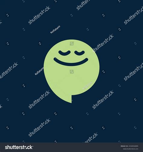 Calming Face Shape Pof Chat Balloon Stock Vector Royalty Free