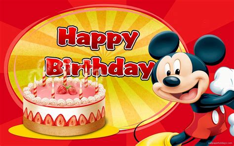 Mickey Mouse Birthday Wallpaper - WallpaperSafari