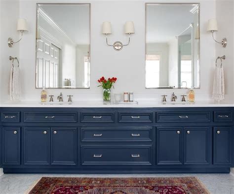 D bath vanity in midnight blue with carrara marble vanity top in white with white basin with 1,146 reviews and the glacier bay ashland 37 in. Navy Blue Bath Vanity Cabinets and Drawers - Transitional ...