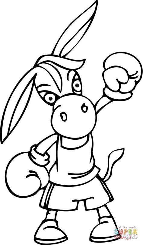 Learning about different cultures and ways of life can be fun with this england coloring page. Democrat Donkey Wearing Boxing Gloves coloring page | Free ...