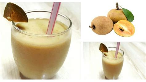 Chikoo Milkshake Recipe How To Make Chikoo Shake Homemade Chikoo Juice Recipe Sapota