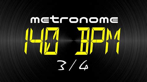 Metronome 140 Bpm 34 Youtube