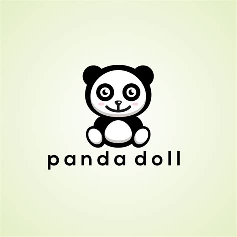 Cute Panda Doll Logo Bevouliin