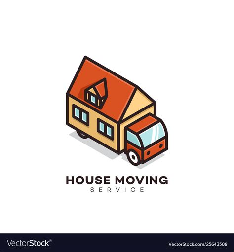 House Moving Service Logo Royalty Free Vector Image
