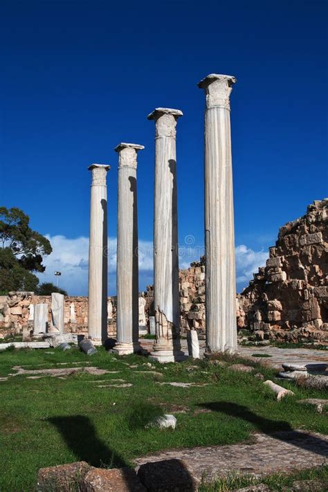 Ancient Roman Ruins Salamis Northern Cyprus Stock Image Image Of