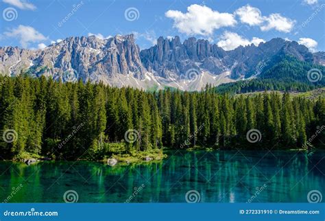 A Bleu Lake In The Dolomites Italy Carezza Lake Lago Di Carezza