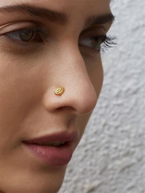Buy Gold Plated Silver Nose Pin Online At Theloom Nose Jewelry Nose