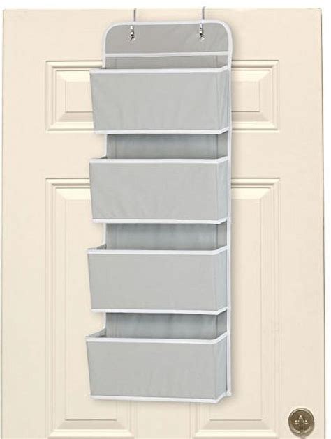 Simple Houseware 4 Pocket Over The Door Wall Mount Hanging Organizer