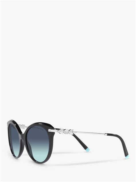 Tiffany And Co Tf4189b Women S Cat S Eye Sunglasses Black Blue Gradient At John Lewis And Partners