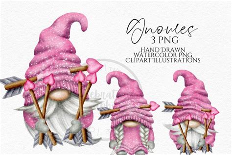 pink cupid gnome clipart png valentine gonk hand drawn etsy uk clip art how to draw hands