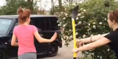 Girls Fight Ends With Shovel To The Head Video Huffpost