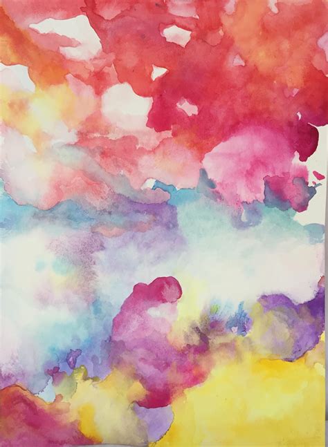 Colorful Original Abstract Affordable Watercolor Painting Etsy