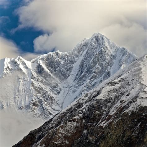 Mcginnis Peak In The Alaska Range After A Summer Snowfall Photorator
