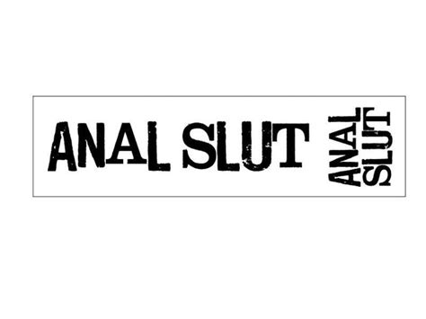 Anal Slut Naughty Temporary Black Tattoo Etsy