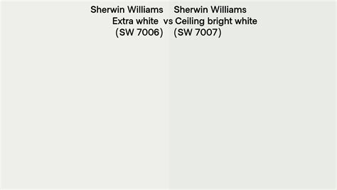 Sherwin Williams Extra White Vs Ceiling Bright White Side By Side