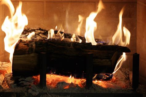 Logs Burning In Fireplace Free Stock Photo Public Domain Pictures