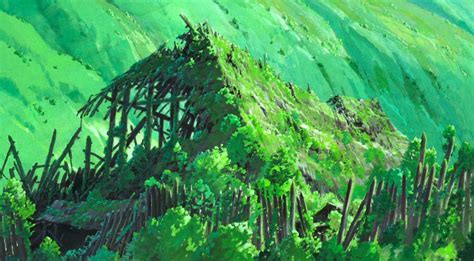 Studio Ghibli Ancient Landscapes Of Forest And Rock Princess