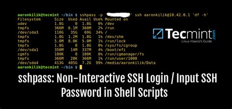 Sshpass An Excellent Tool For Non Interactive Ssh Login Never Use On Production Server
