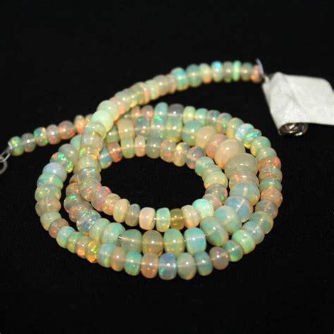 Genuine Welo Opal Smooth Beads 4 7 Mm 18 Inch Ethiopian Opal Etsy