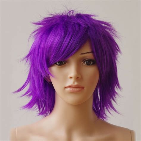 Unisex Male Female Straight Short Hair Wig Cosplay Party Anime Full