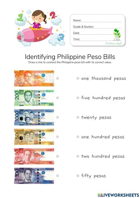 Money Worksheet Philippine Pesos HuntersWoodsPH Worksheet In 2022