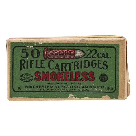 22 Long Smokeless Vintage Rifle Cartridges Am641