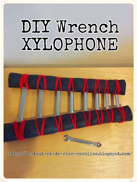These homemade cymbals are perfect for younger kids to make and play in their own kitchen band! DIY wrench xylophone - Xylophone de clés anglaises | Homemade musical instruments, Homemade ...
