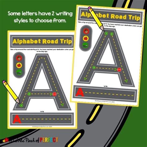 Alphabet Road Letter Mats Printable Kids Activity