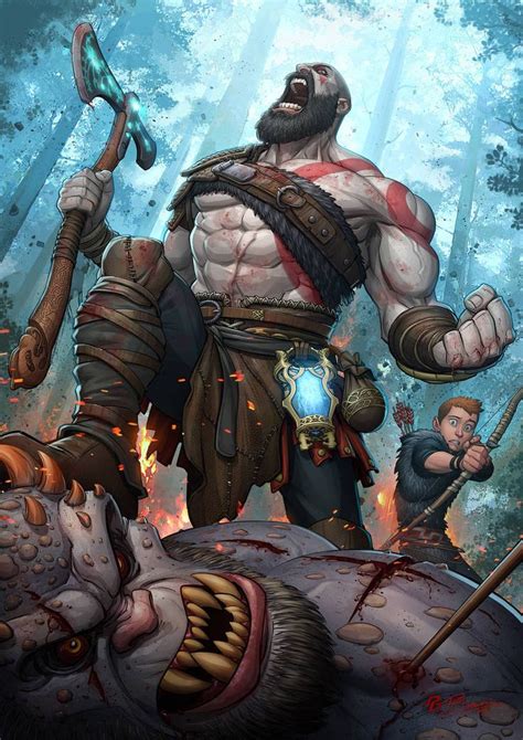 Kratosgod Of WarИгрыgame Artpatrickbrownartist Kratos God Of War