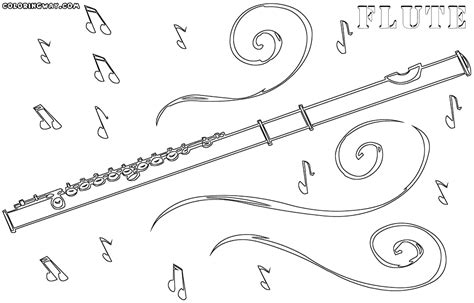 ️flute Coloring Page Free Download