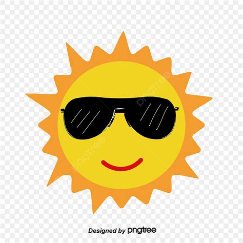 Sun Illustration With Sunglasses Element Animation Sunglasses Png