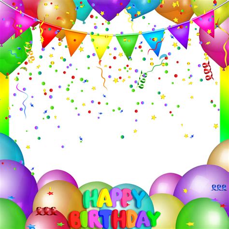 Happy Birthday Balloons Transparent Png Frame Gallery Yopriceville
