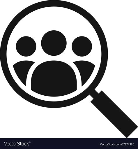 Magnifying Glass Looking For People Icon Vector Image