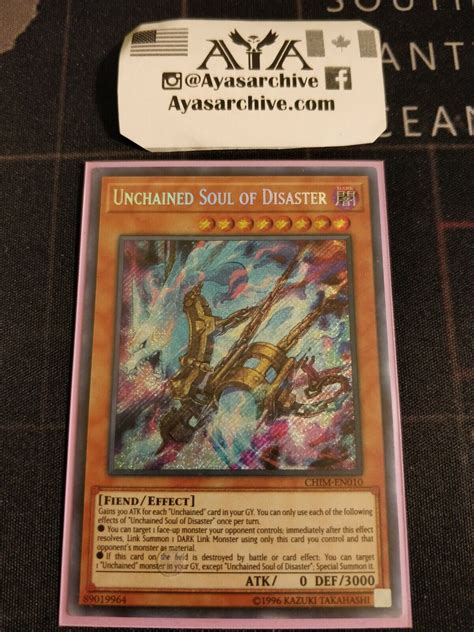 UNCHAINED SOUL OF DISASTER UNLIMITED SECRET RARE NM CHIM EN010