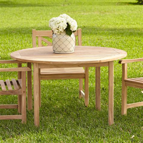 Birch Lane Summerton Teak Round Dining Table And Reviews Wayfair