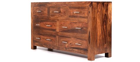 Check spelling or type a new query. Cube Sheesham 7 Drawer Chest of Drawers | Quercus Living
