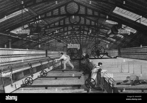 La Revolución Industrial El Siglo Xix Mule Spinning Fotografía De