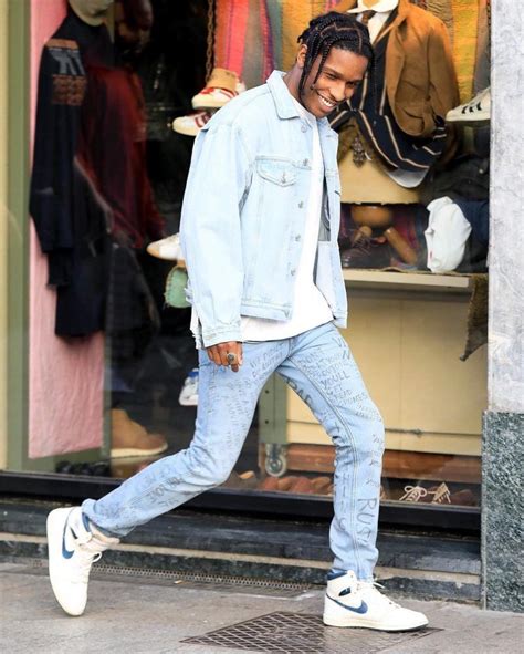 When i originally designed the d3 i wanted it to be out there. ASAP Rocky Slays In Guess Jacket, Gucci Jeans And Air Jordan Sneakers | Gucci jeans, Celebrity ...