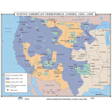 Native American Territorial Losses 1850 1890 Map Shop Us And World