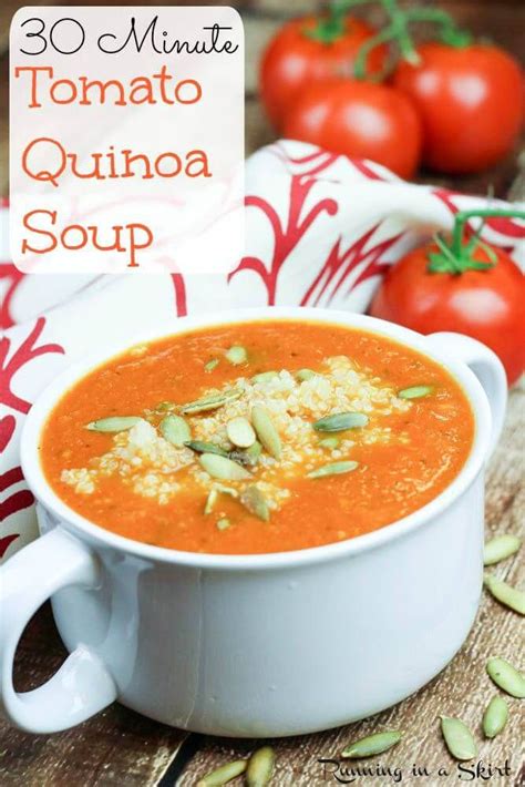 30 Minute Tomato Quinoa Soup Healthy Vegetarian Dinner Vegetarian