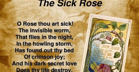 All About Literary Criticism The Sick Rose Analysis A Formalist